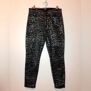 7 For All Mankind ‘The High Waist Skinny Jean’ metallic